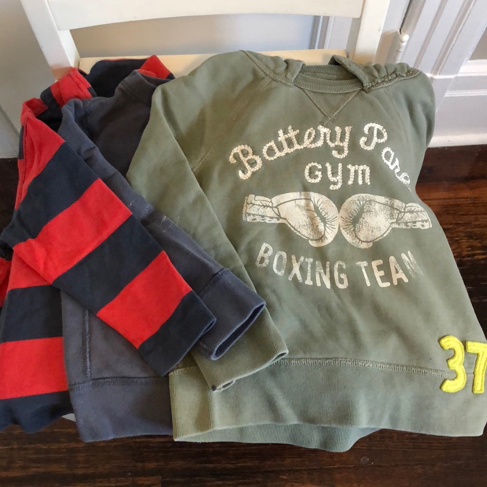 3 long sleeve Crewcuts tops